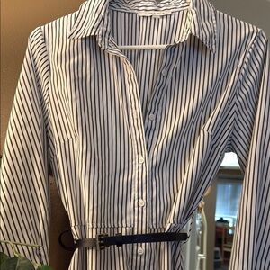 Striped Blue and White Women's Dress